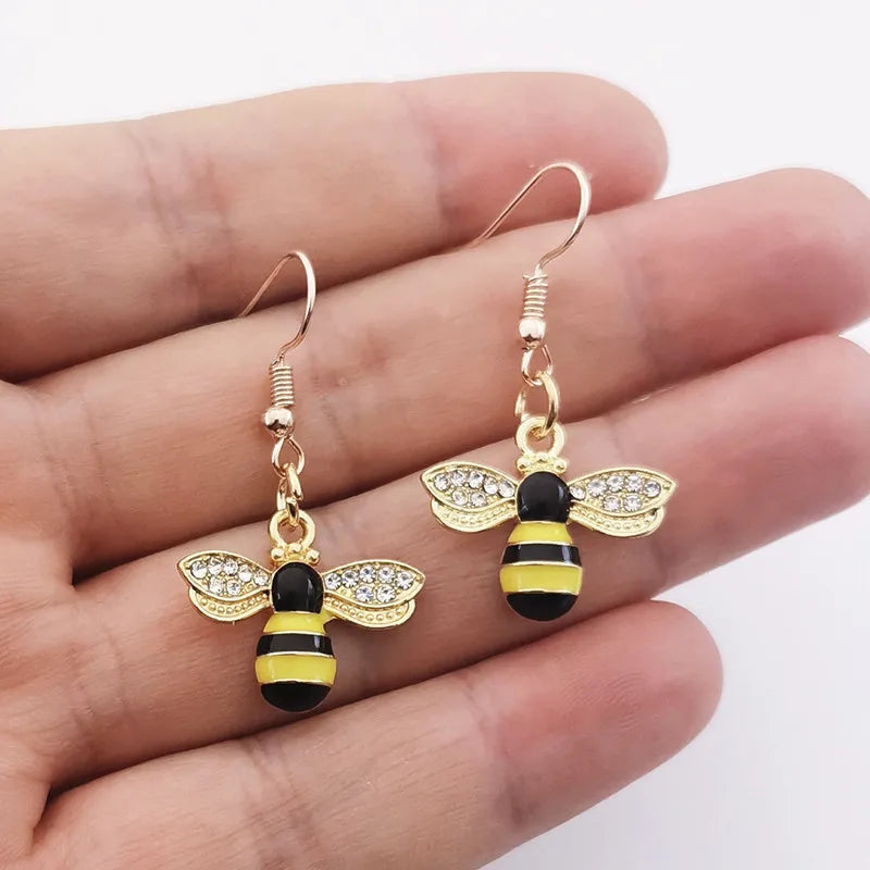 Emaille Hexenanhänger Schmuck | Metall Hexenanhänger Schmuck | Bienenwaben Ohrringe - Hängende Ohrringe