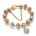 Bejeweled Crystal Heart Charm Armreifen Armband