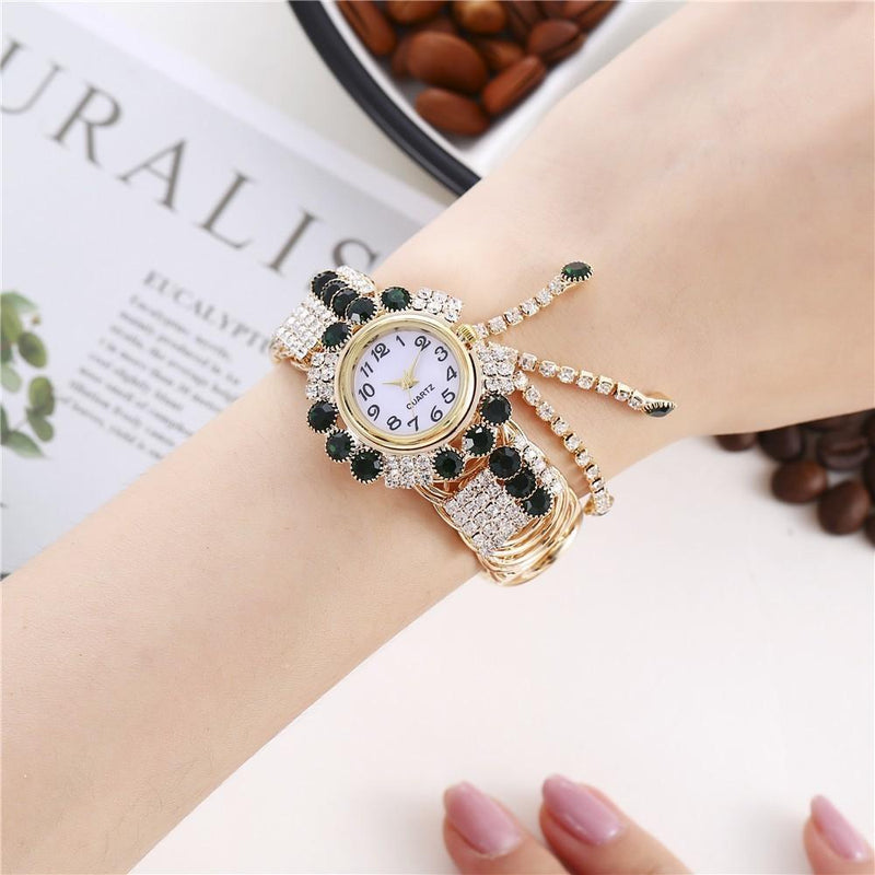 Pajeweled Strass Armband Uhr