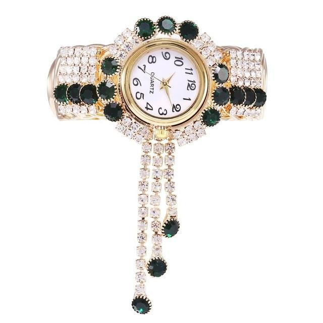 Pajeweled Strass Armband Uhr