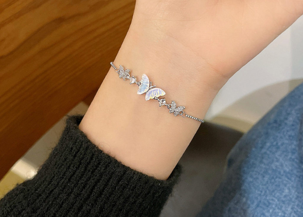 Schmetterling Armband Glitzer