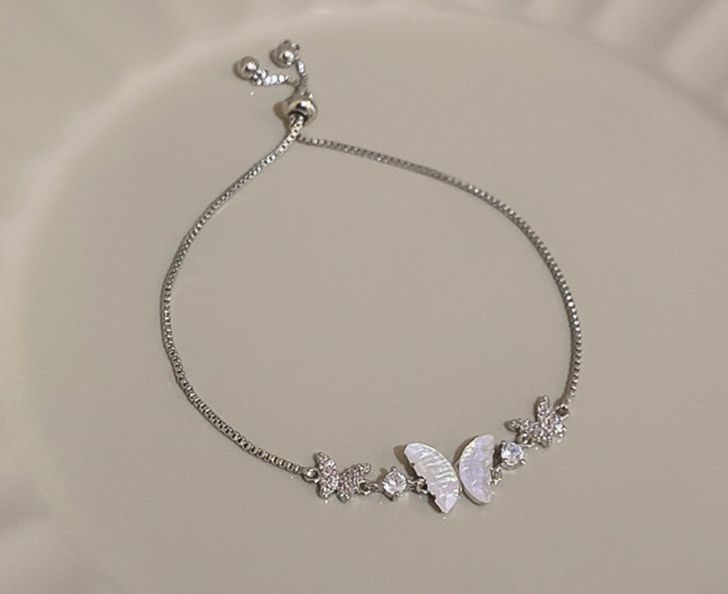 Schmetterling Armband Glitzer