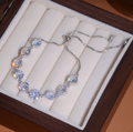 Glitzerarmband Kristallarmand Silber