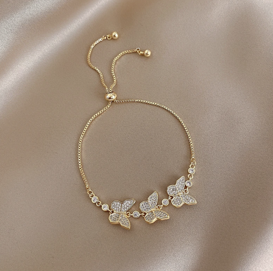3-Schmetterlinge Armband