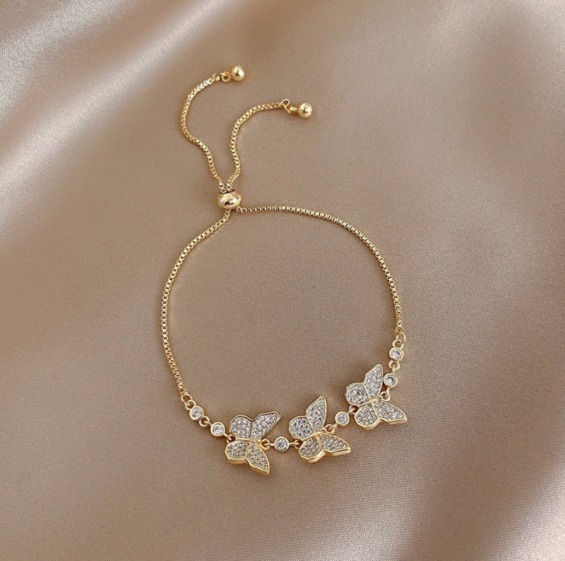 3-Schmetterlinge Armband