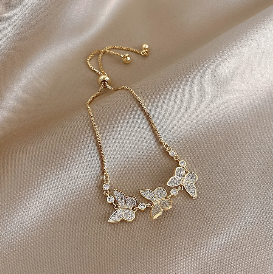 3-Schmetterlinge Armband