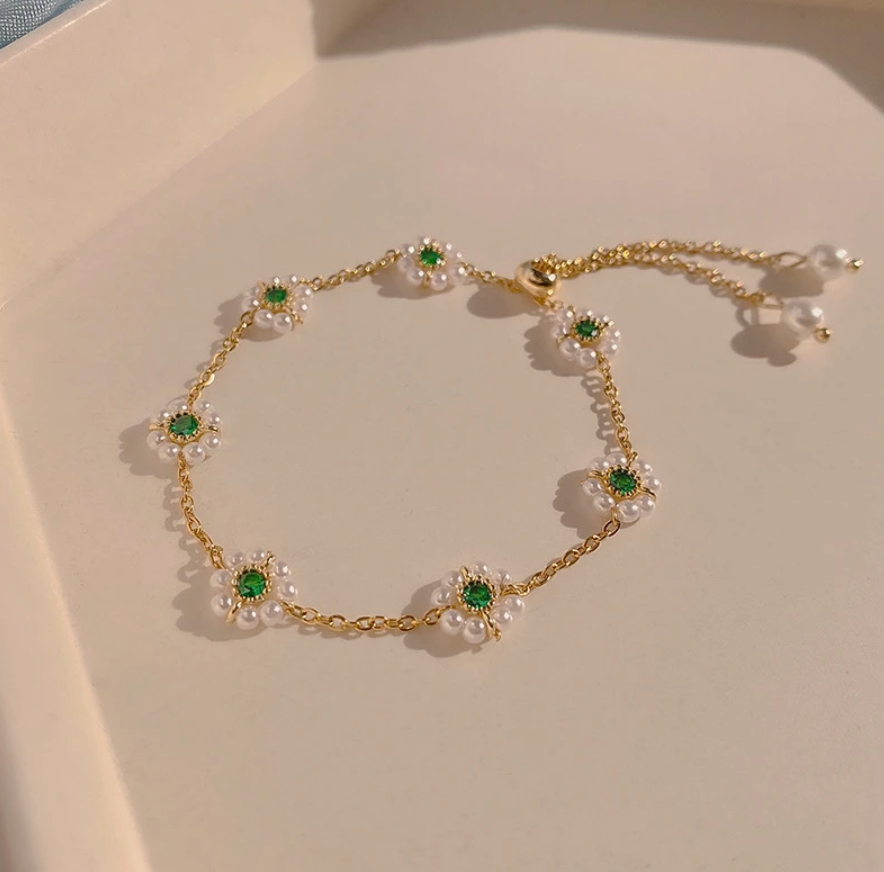 Blumenperlen Armband