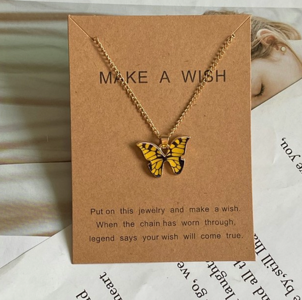 Farbige Schmetterlingskette I Kette mit Schmetterlingsanhänger