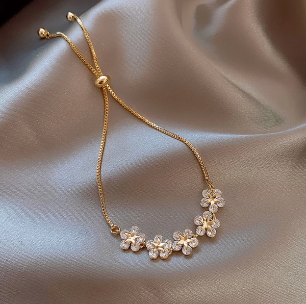 Glitzer Blumen Armband