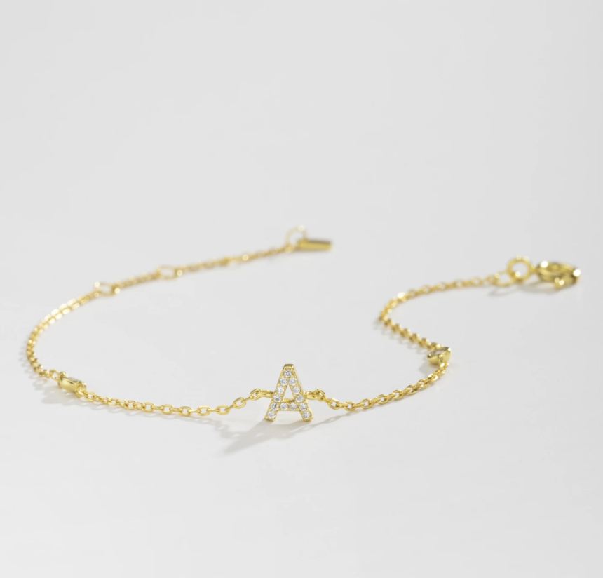 Buchstabenarmband mit Glitzer I Armband I S925