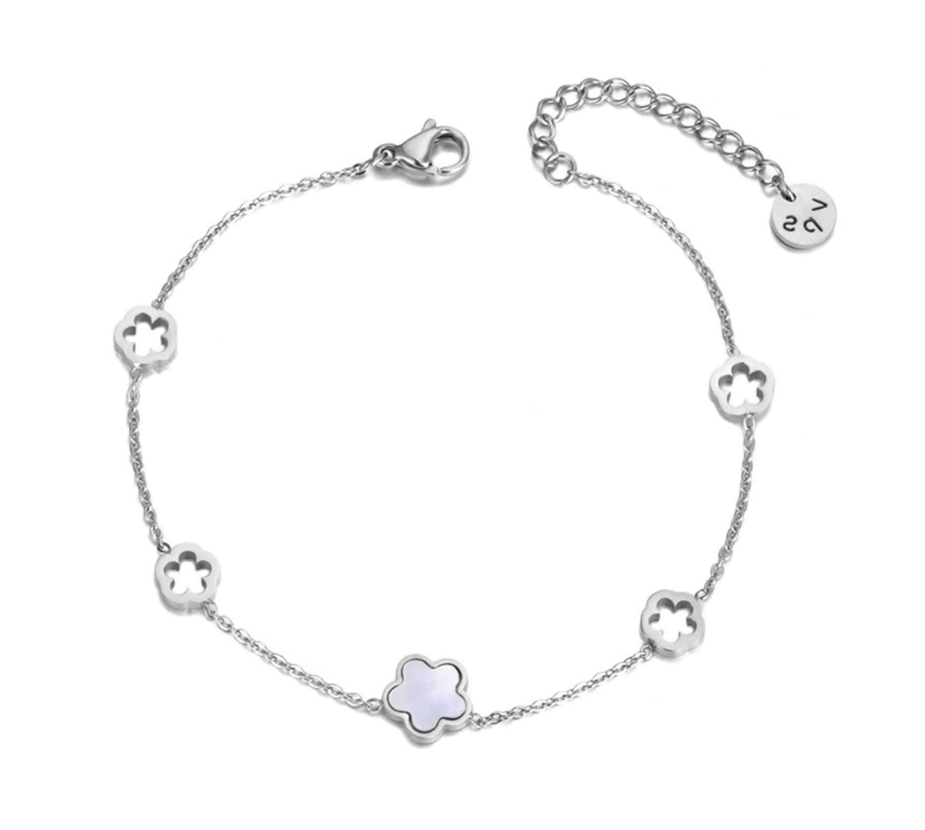 Armband mit Blume und weiteren Anhängern