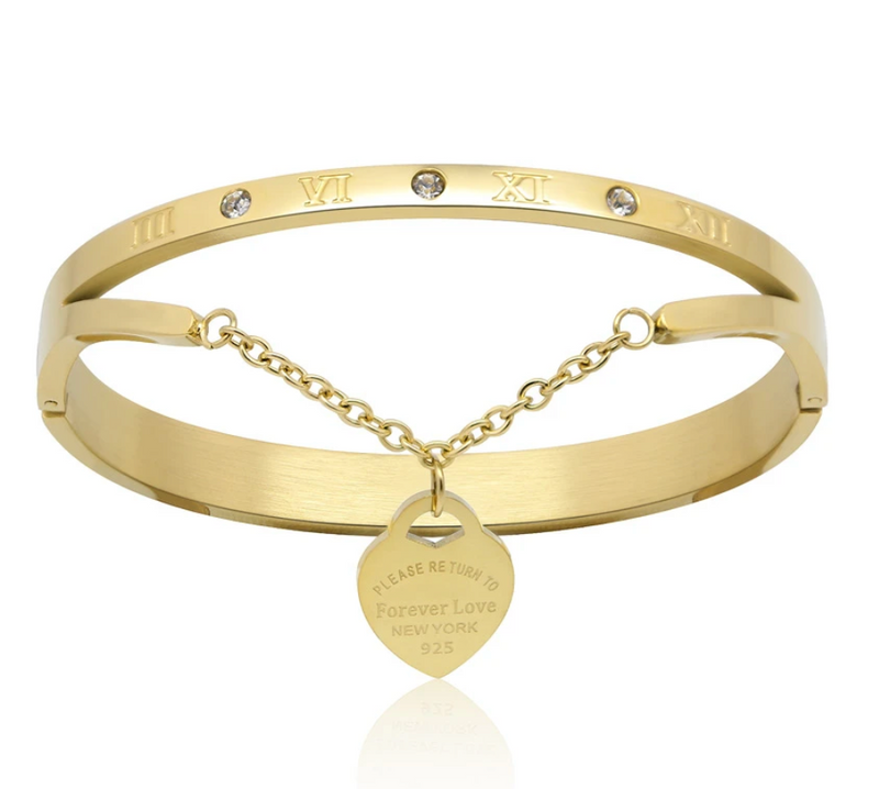 Armreifen mit Herzanhänger I Armband
