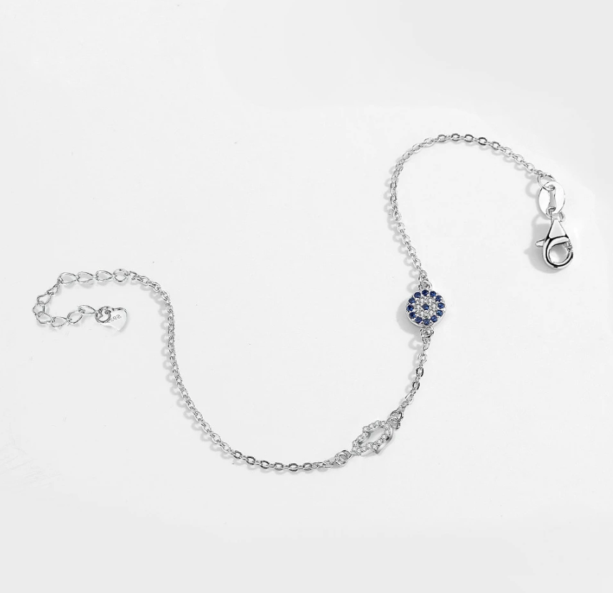 Nazar Armband mit Fatima Hand Gitzer