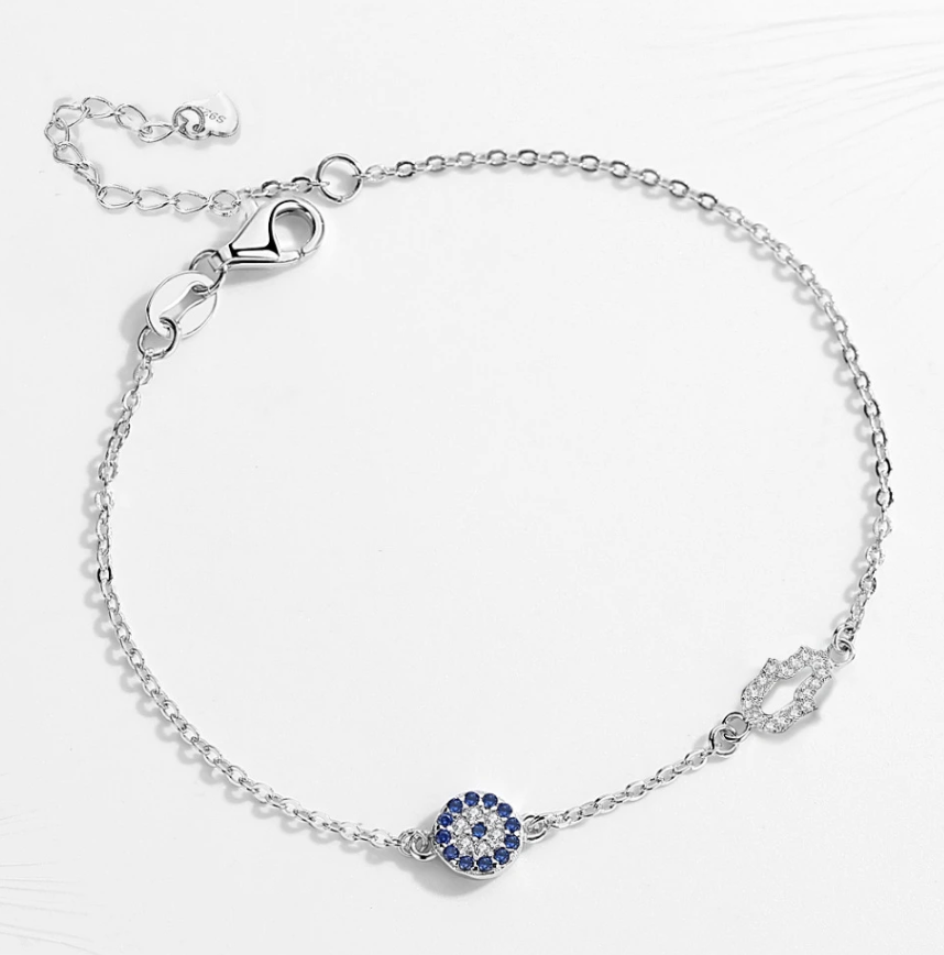 Nazar Armband mit Fatima Hand Gitzer