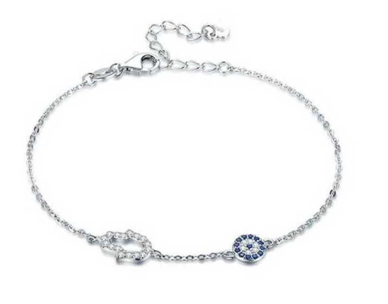 Nazar Armband mit Fatima Hand Gitzer