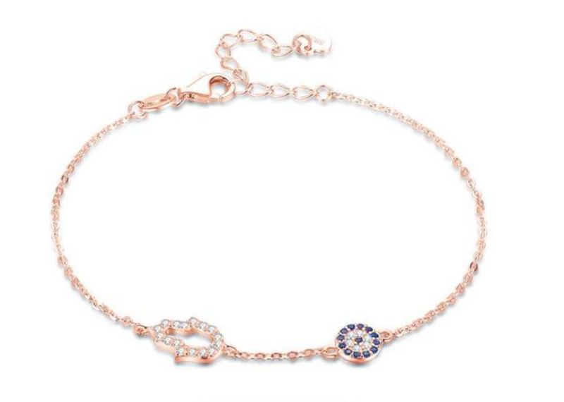 Nazar Armband mit Fatima Hand Gitzer