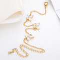 Filigranes Armband mit Glitzer Schmetterlingen I Gold
