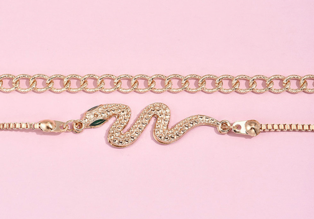 Armbandset mit Schlangenarmband Gold I Armband