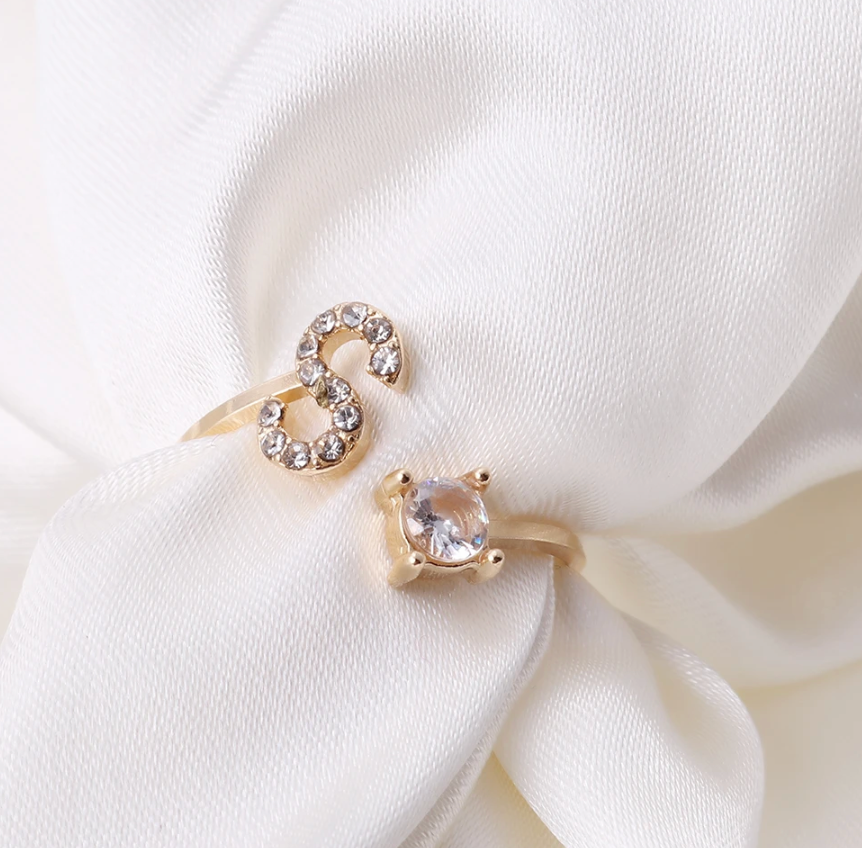 Buchstabenring größenverstellbar I Ring mit Buchstabe I verstellbar