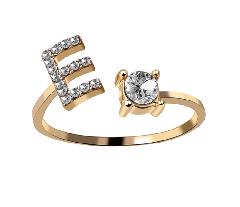 Buchstabenring größenverstellbar I Ring mit Buchstabe I verstellbar