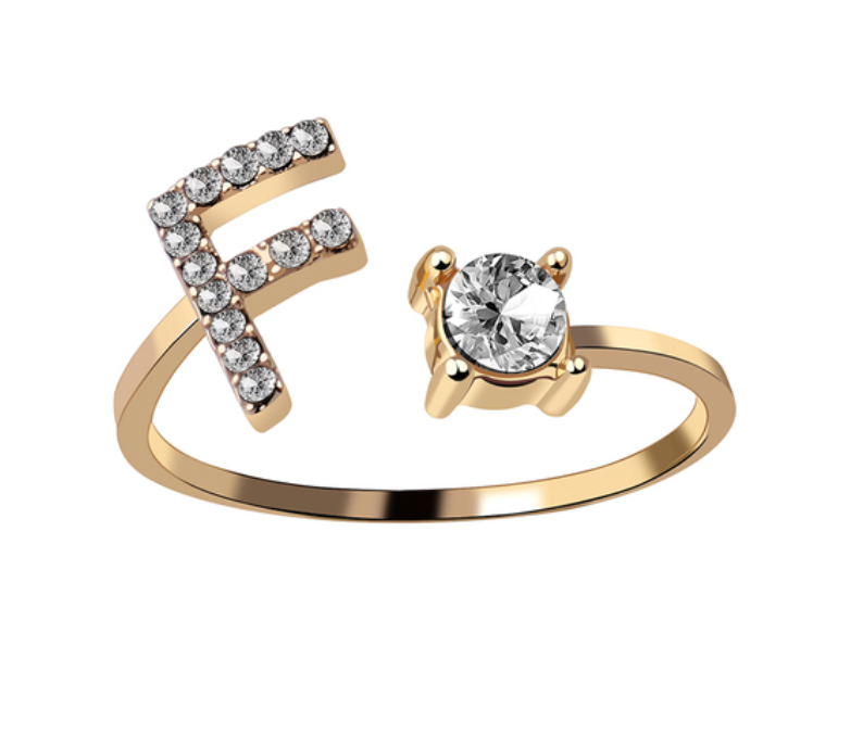 Buchstabenring größenverstellbar I Ring mit Buchstabe I verstellbar