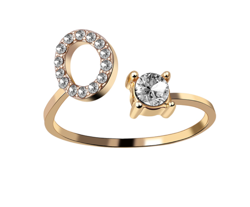 Buchstabenring größenverstellbar I Ring mit Buchstabe I verstellbar