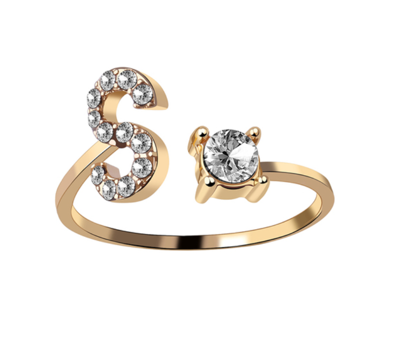 Buchstabenring größenverstellbar I Ring mit Buchstabe I verstellbar