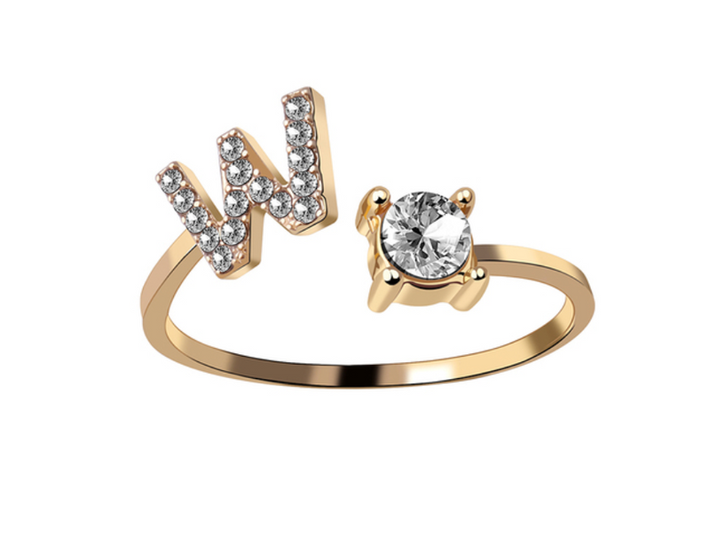 Buchstabenring größenverstellbar I Ring mit Buchstabe I verstellbar