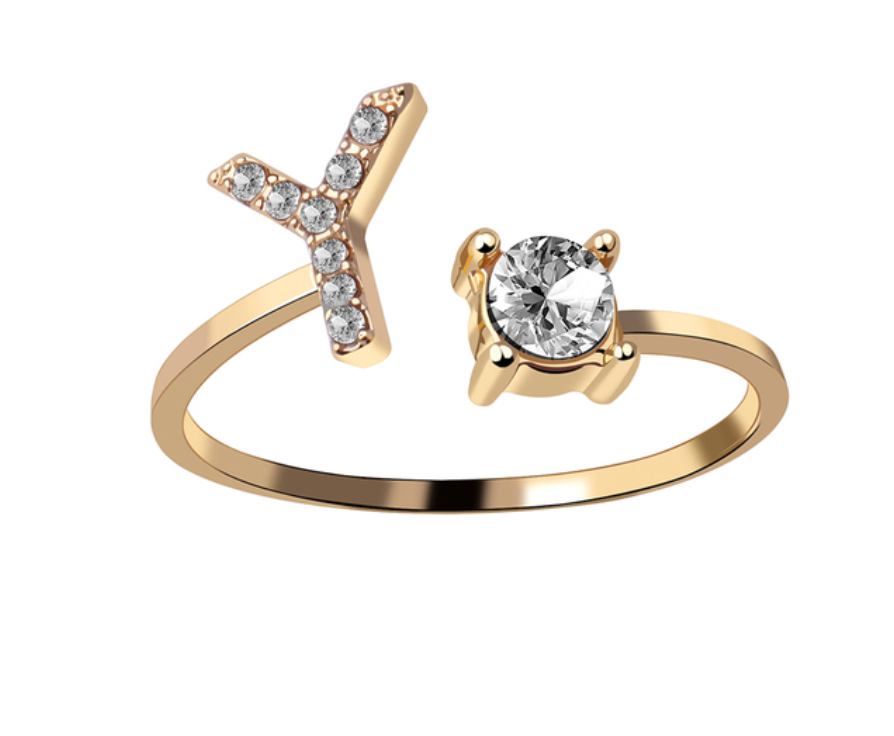 Buchstabenring größenverstellbar I Ring mit Buchstabe I verstellbar