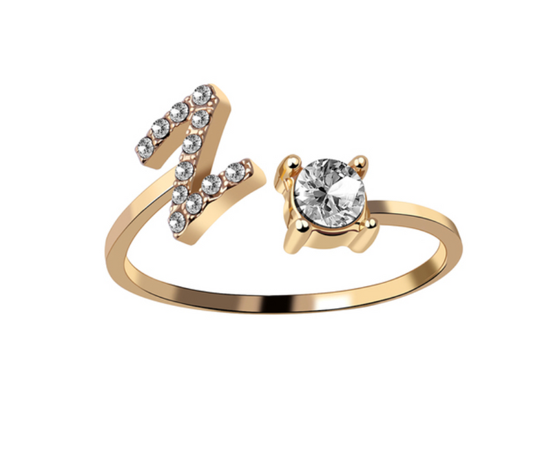 Buchstabenring größenverstellbar I Ring mit Buchstabe I verstellbar