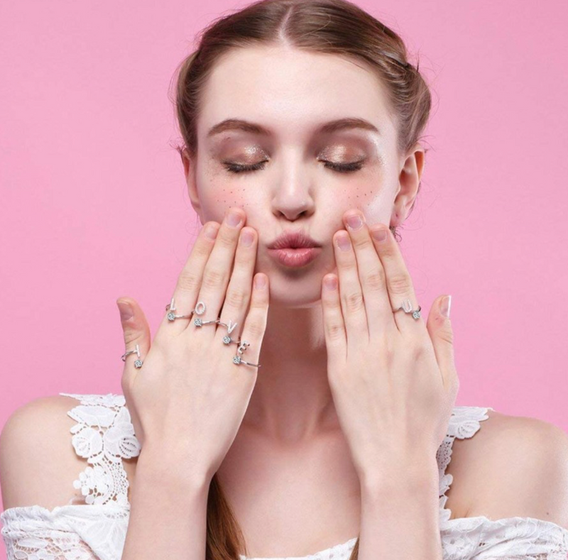 Buchstabenring größenverstellbar I Ring mit Buchstabe I verstellbar