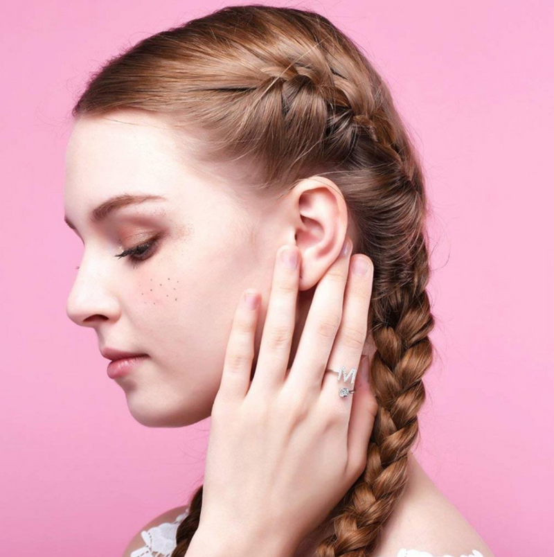 Buchstabenring größenverstellbar I Ring mit Buchstabe I verstellbar