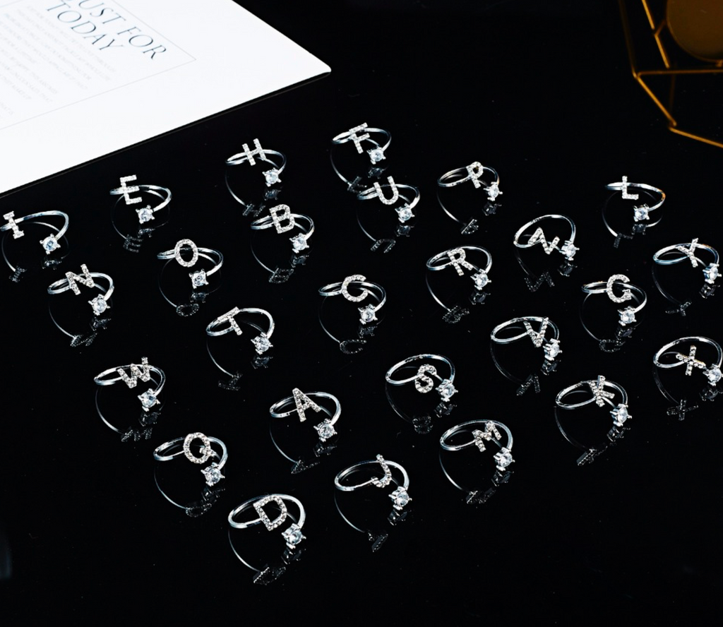 Buchstabenring größenverstellbar I Ring mit Buchstabe I verstellbar