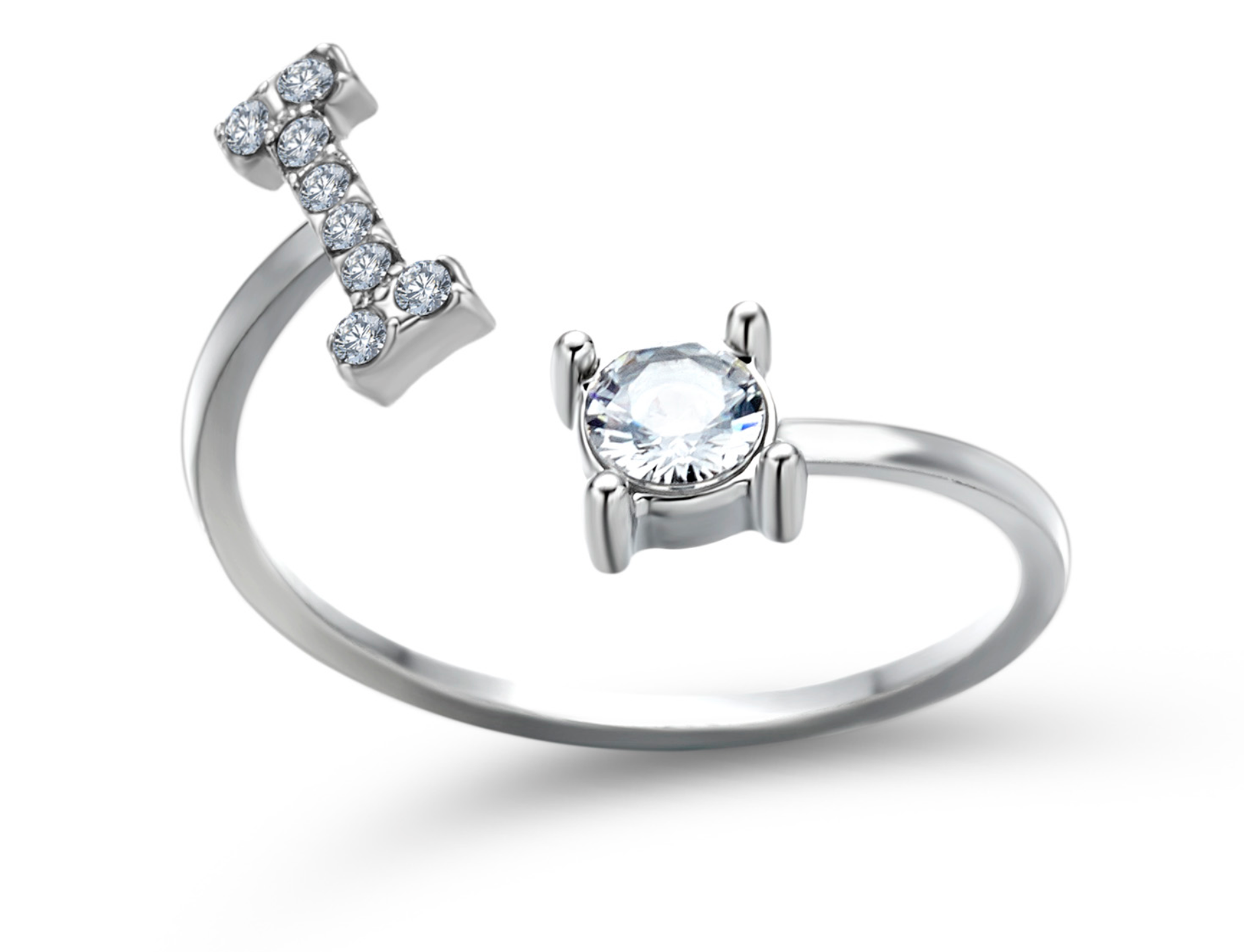 Buchstabenring und Magnetische Partnerarmbänder mit Rosenbox Set I Setpreis