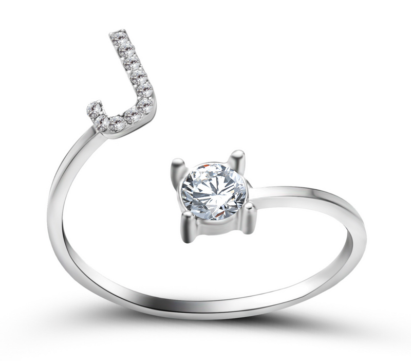 Buchstabenring und Magnetische Partnerarmbänder mit Rosenbox Set I Setpreis