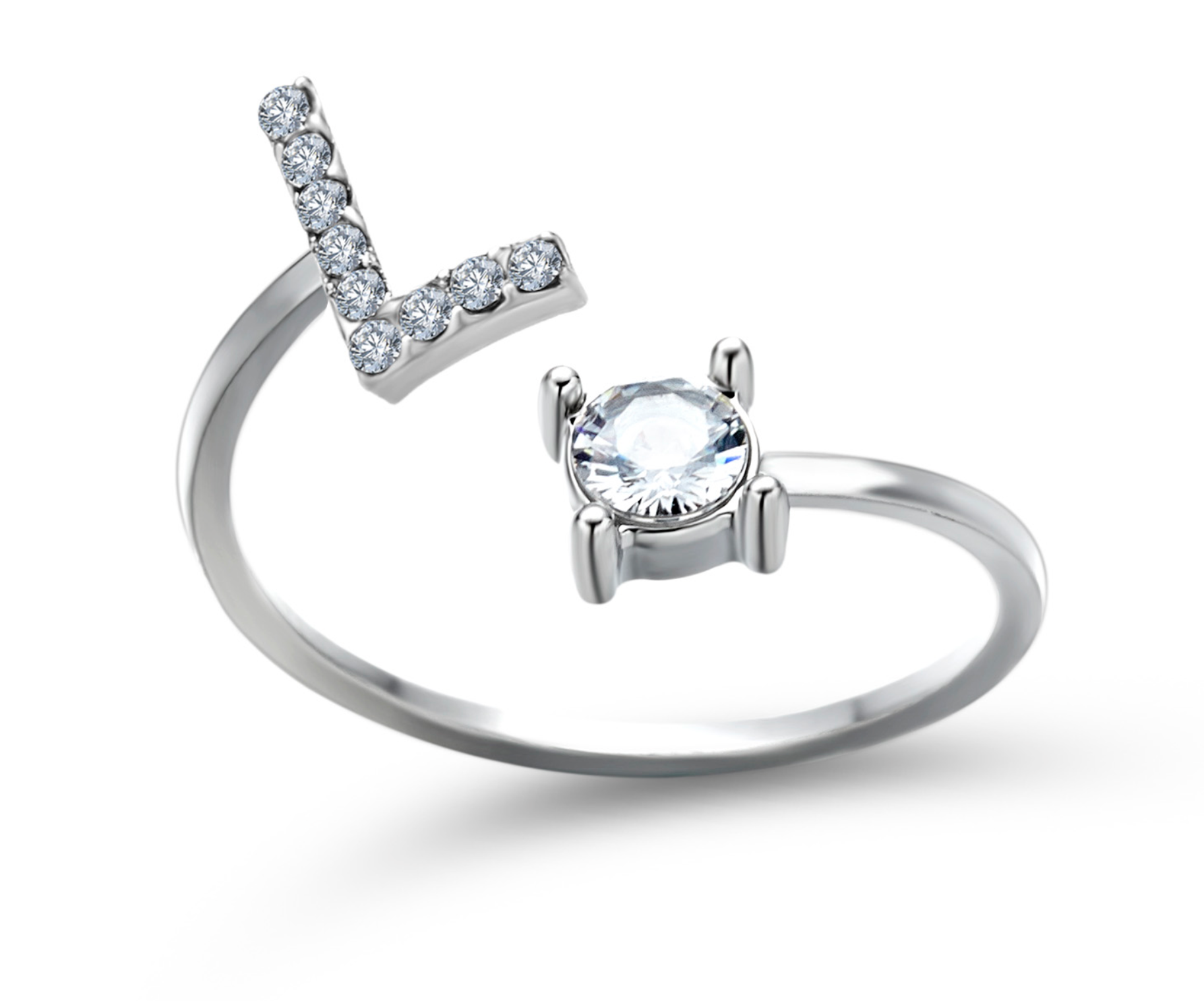 Buchstabenring und Magnetische Partnerarmbänder mit Rosenbox Set I Setpreis