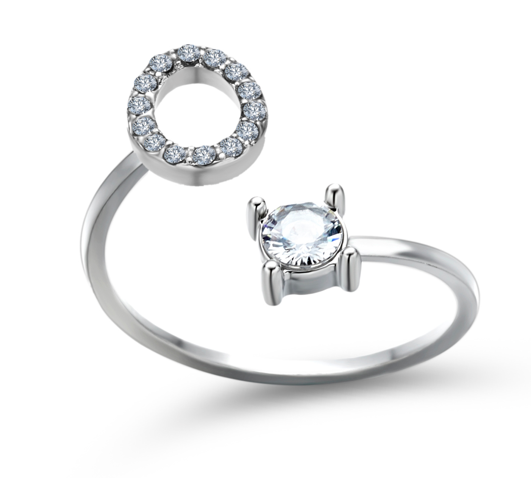 Buchstabenring und Magnetische Partnerarmbänder mit Rosenbox Set I Setpreis