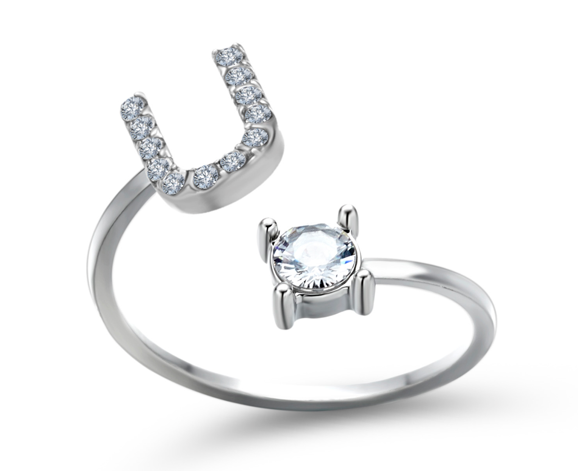 Buchstabenring größenverstellbar I Ring mit Buchstabe I verstellbar