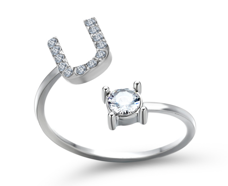 Buchstabenring größenverstellbar I Ring mit Buchstabe I verstellbar