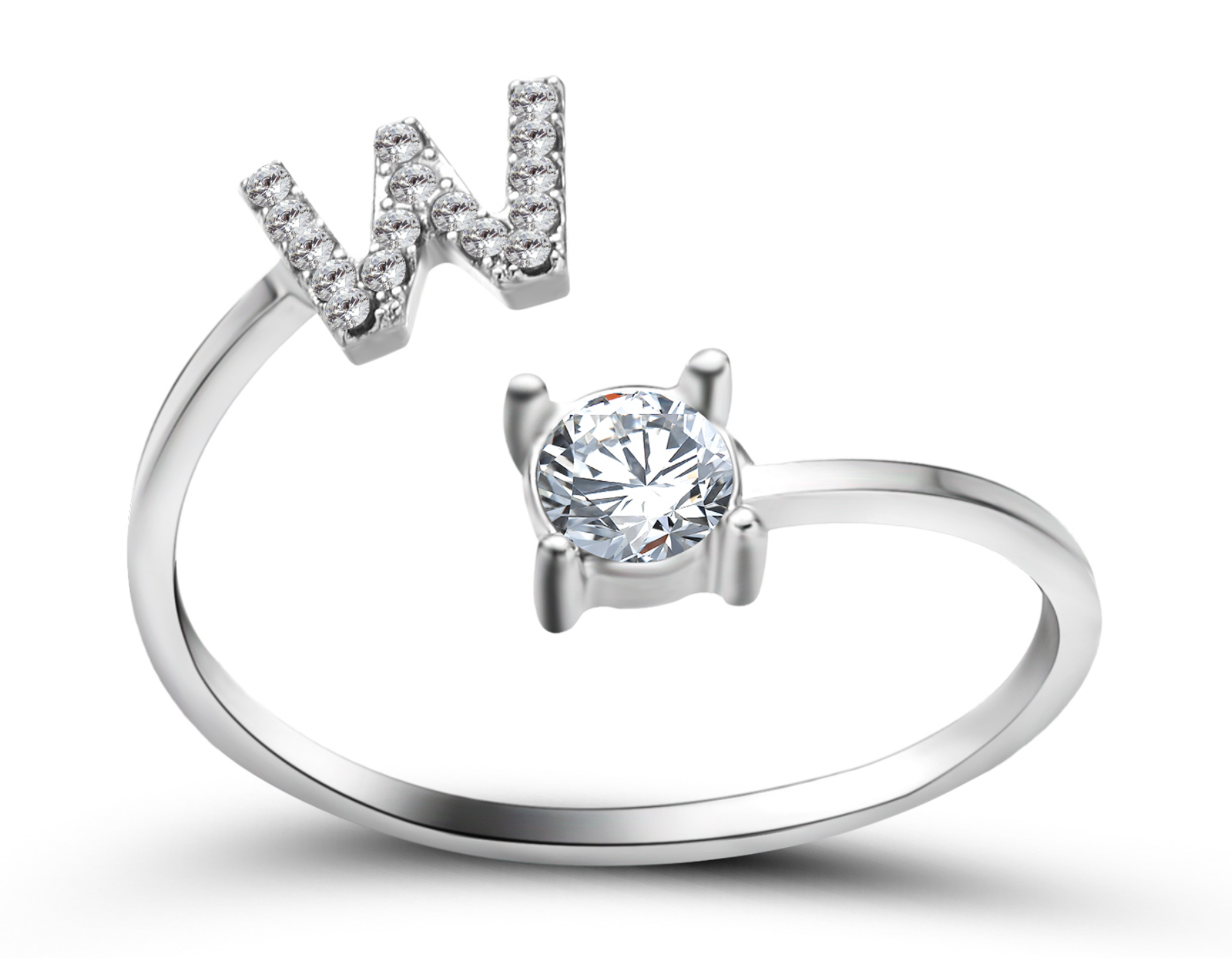 Buchstabenring größenverstellbar I Ring mit Buchstabe I verstellbar