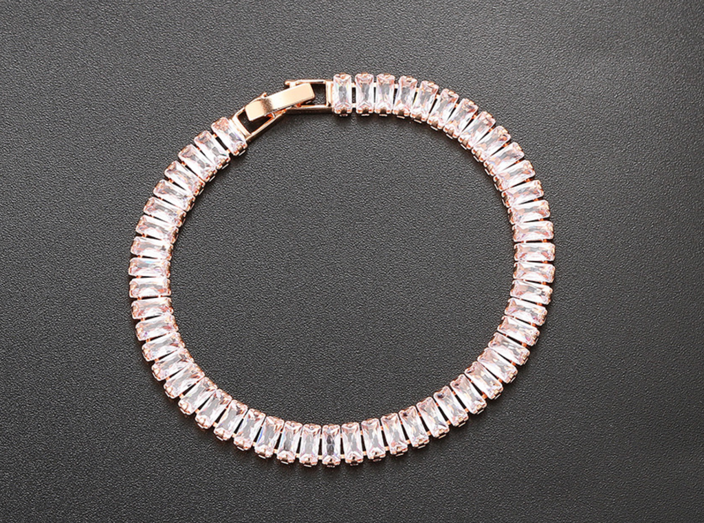 Rose Armband I Diamantenoptik I Armband mit Zirkoniakristallen