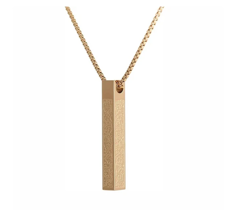 Ayatul Kursi Halskette I Schutzkette mit Gravur I 18K Vergoldung I Halskette I für Mann & Frau