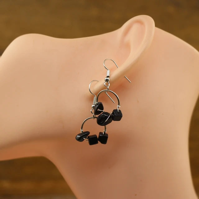 Bohemian Handmade Quartz Earrings | Raw Natural Stone