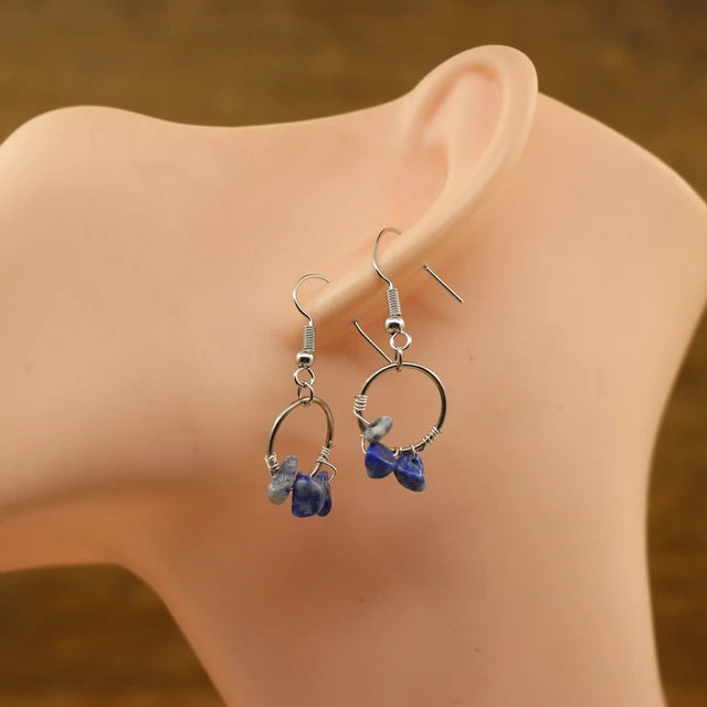 Bohemian Handmade Quartz Earrings | Raw Natural Stone