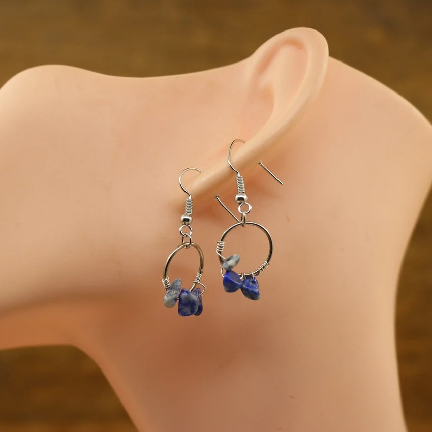 Bohemian Handmade Quartz Earrings | Raw Natural Stone