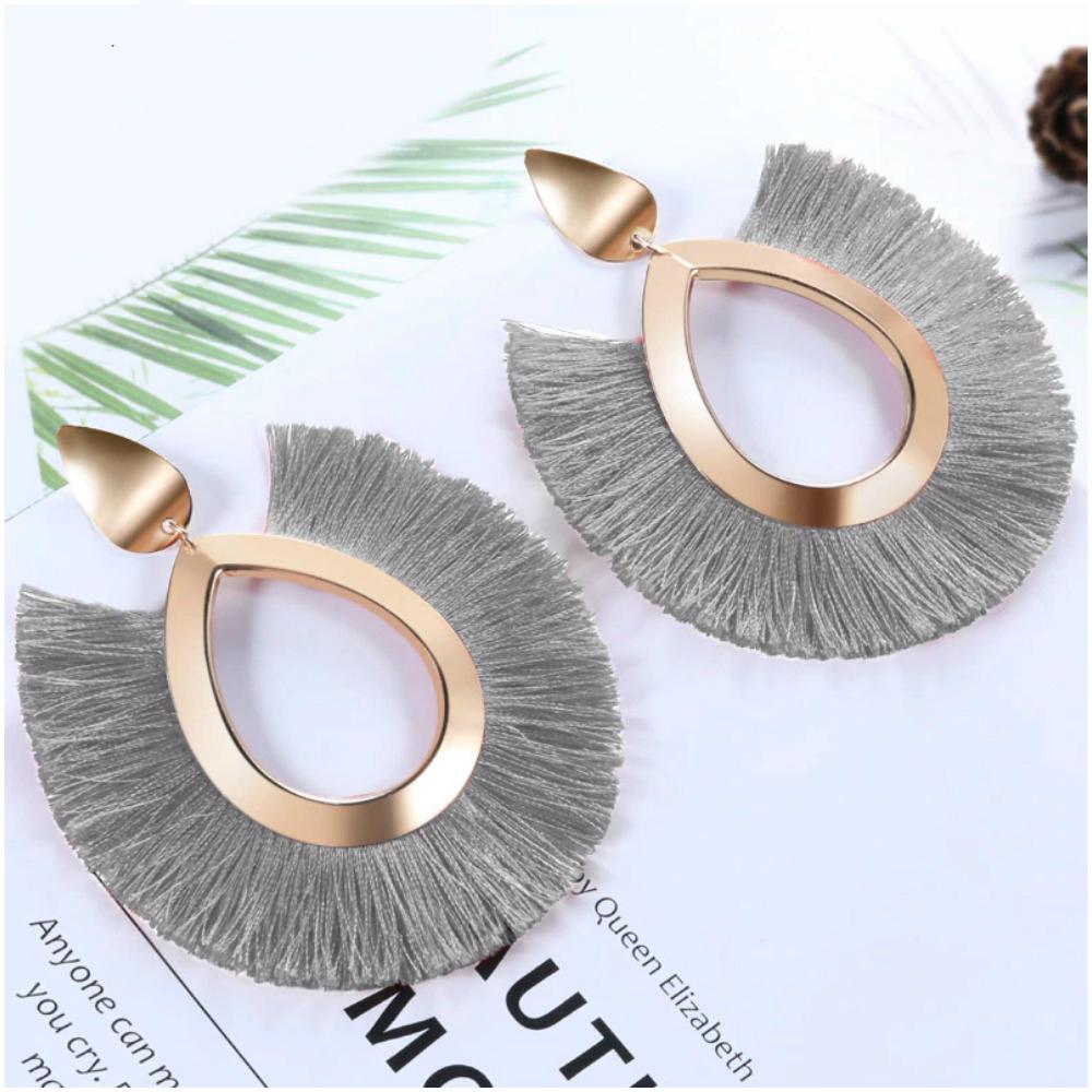 Bohemian Chic Quasten Fringe Fan Ohrringe