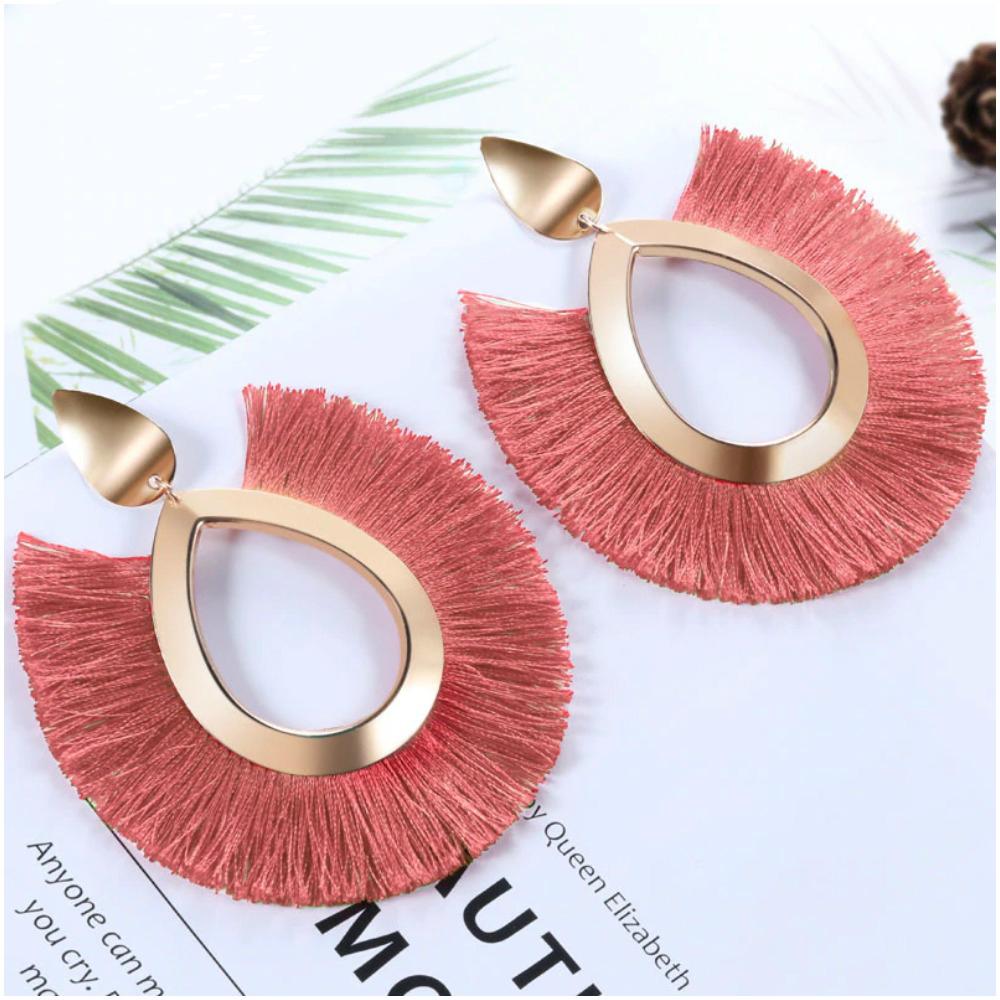 Bohemian Chic Quasten Fringe Fan Ohrringe