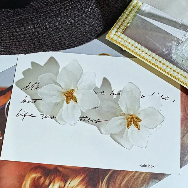 Blumenohrringe für Frauen | Dopamin Schmuck | Bohemian Blume | Hängende Ohrringe