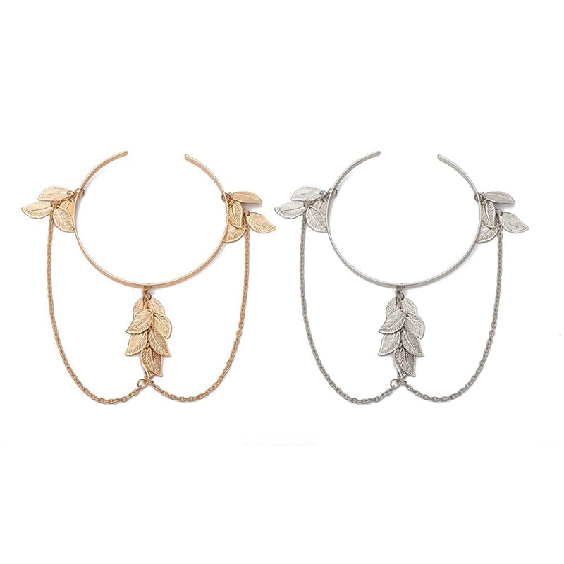 Böhmische Blatt Und Kette Quasten Oberarm Manschette Armreifen Verstellbare Armbänder