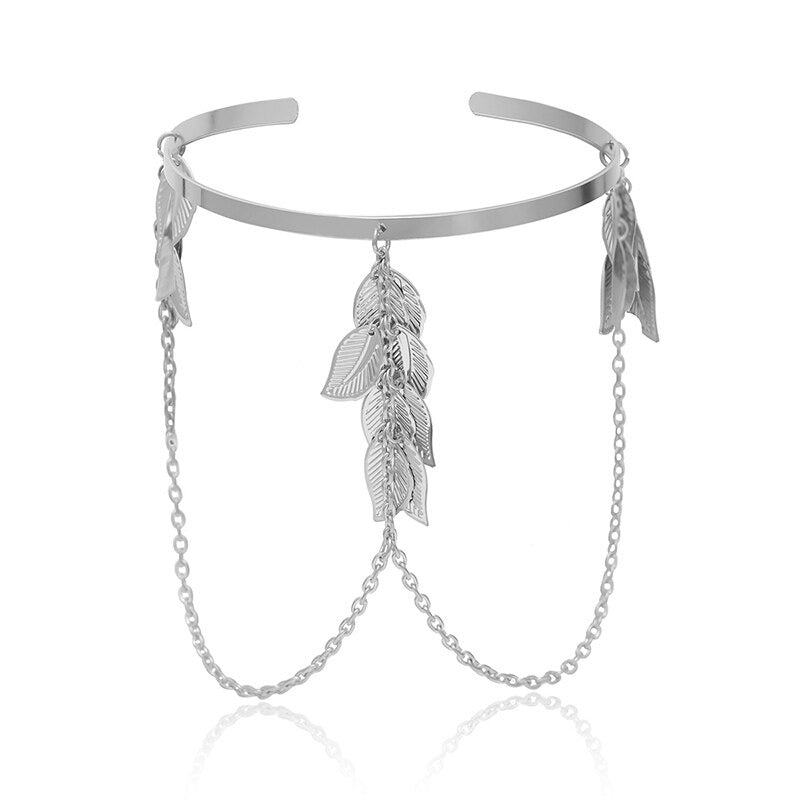 Böhmische Blatt Und Kette Quasten Oberarm Manschette Armreifen Verstellbare Armbänder